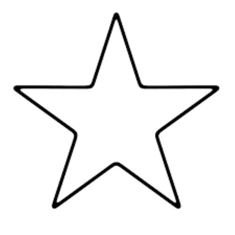 molde estrela 5 pontas